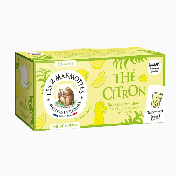 Thé citron bio sans arômes ajoutés