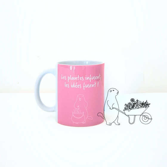 Tasse rose avec citation rigolote pour offrir aux fans de thés