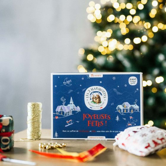 Coffret infusions et thés de noel à offrir, idée cadeau noel grand mère