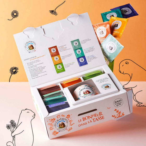 Coffret cadeau thé et tisanes pour la fete des grands meres et la fete des meres made in France Coffret cadeau thé et tisanes pour la fete des grands meres et la fete des meres made in France