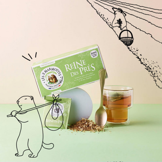 Tisane 100% Reine des Prés Les 2 Marmottes - Made in France - Sans arômes ajoutés