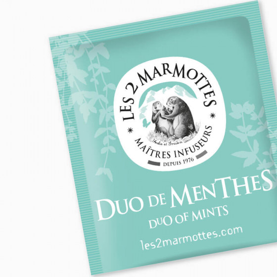 Sachet de tisane Duo de Menthes les 2 Marmottes Sachet de tisane Duo de Menthes les 2 Marmottes