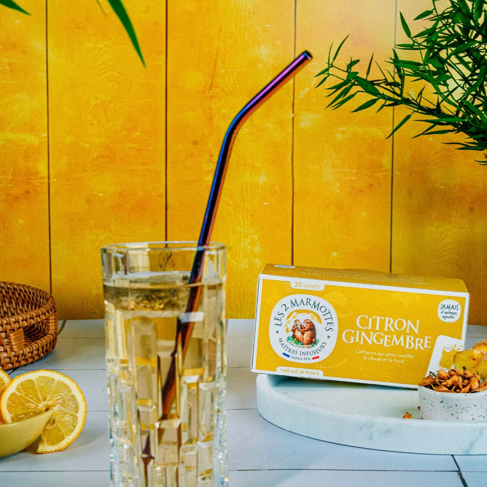 La tisane citron gingembre a des notes épicées parfaites pour l'hiver